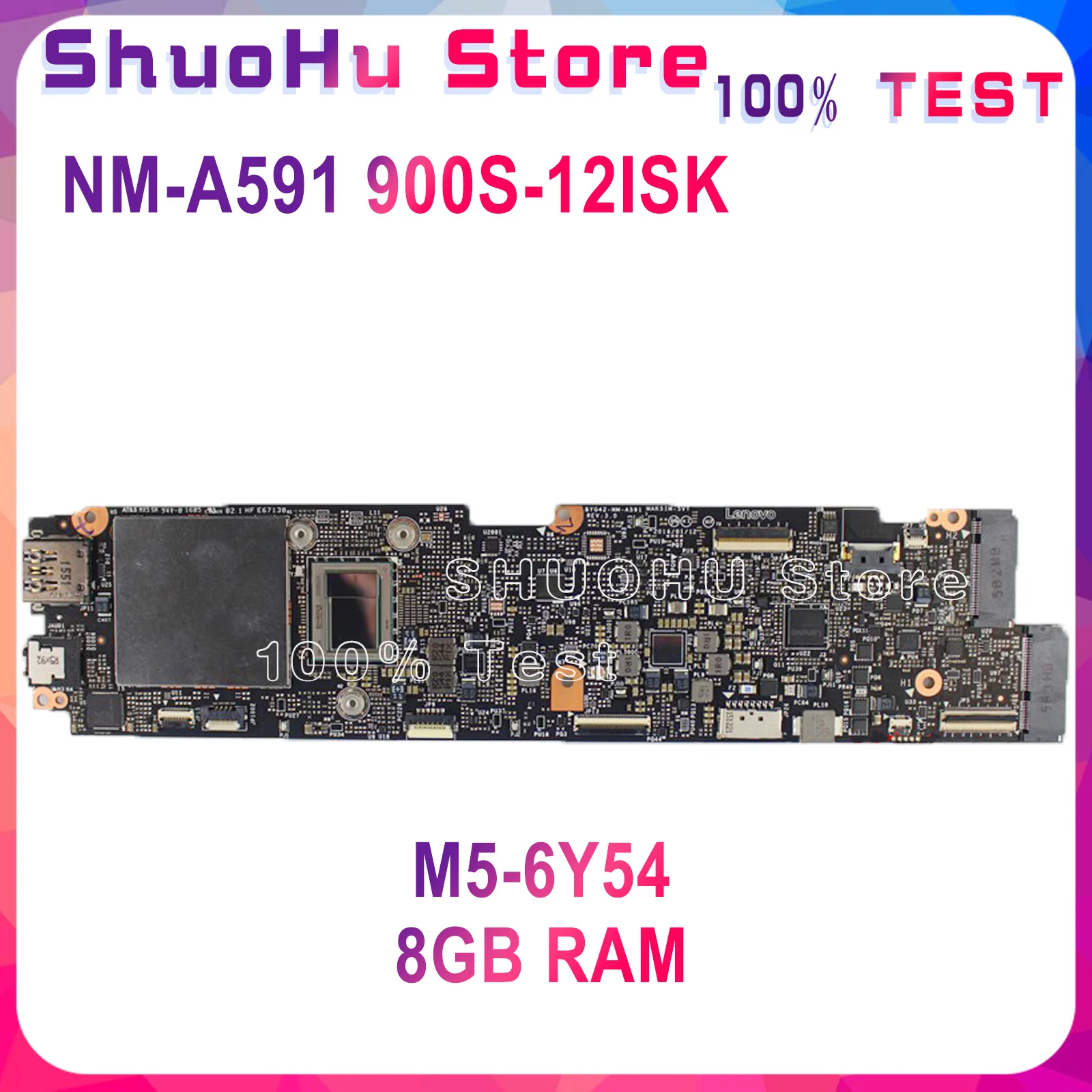 Материнская плата KEFU NM-A591 для ноутбука Lenovo Yoga 900S-12ISK BYG42 CPU 8GB RAM оригинальная