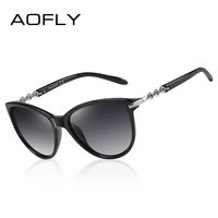 aofly brand design cat eye polarized sunglasses women polarized sun glasses female gradient shades oculos feminino uv400