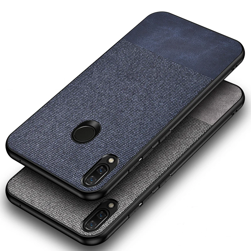 Чехол для Huawei P Smart 2019 Honor 10 Lite 9X Y9S 20 Nova 5T 9A 9C 9S кожаная ткань силиконовый бампер
