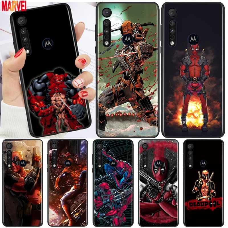 

Love Marvel Deadpool Art For Motorola G9 G8 G Edge One E7 E6 Power Lite Marco Hyper Fusion Plus Play Black Phone Case Cover