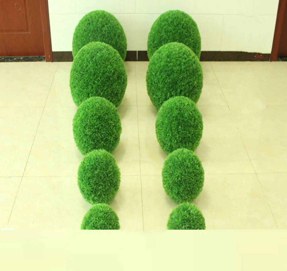 Искусственный имитирующий пластиковый зеленый шар из искусственной травы