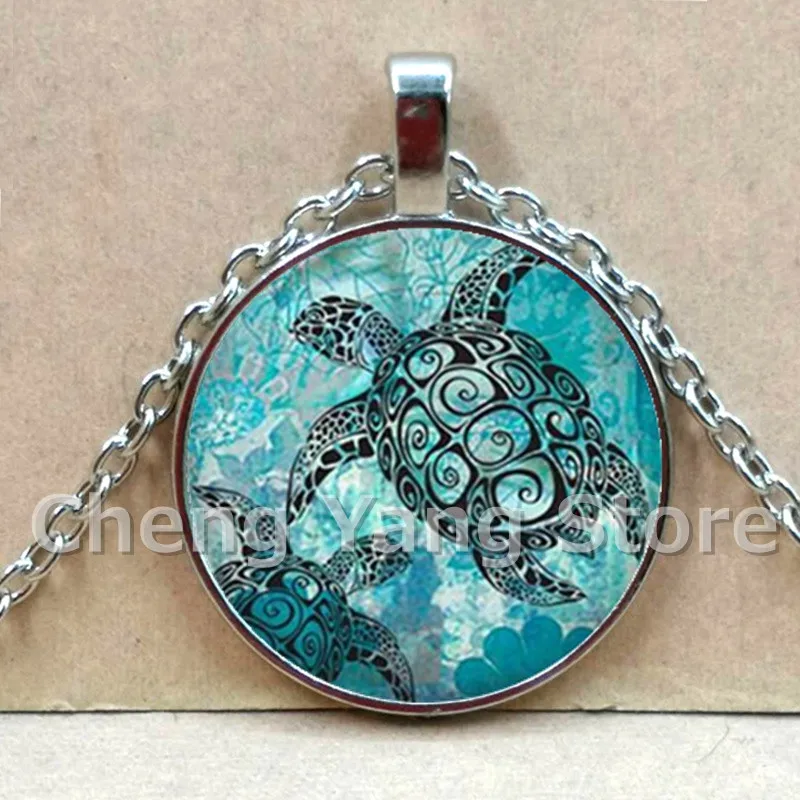 Синий океан Морская жизнь ювелирные изделия черепаха дельфин ракушка ожерелье