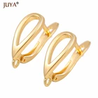 Застежки для сережек JUYA из меди и металла женские, комплектующие для изготовления ювелирных изделий сделай сам, застежки-крючки золотого цвета
