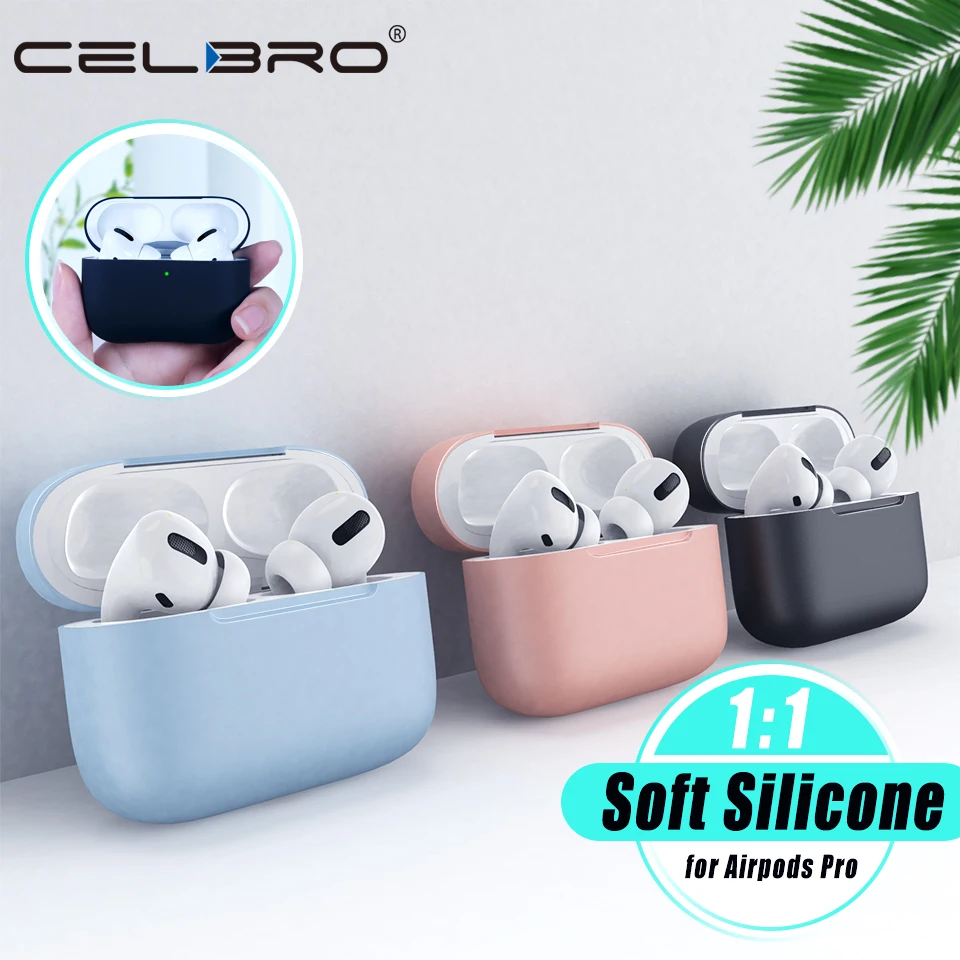 Разноцветный Мягкий силиконовый чехол s из ТПУ для Apple Airpods Pro защитный