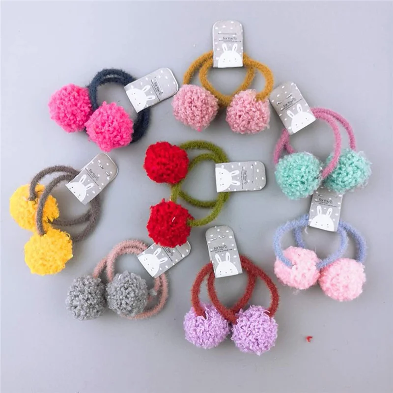 Эластичные резинки для волос карамельного цвета в Корейском стиле 2 шт. милые