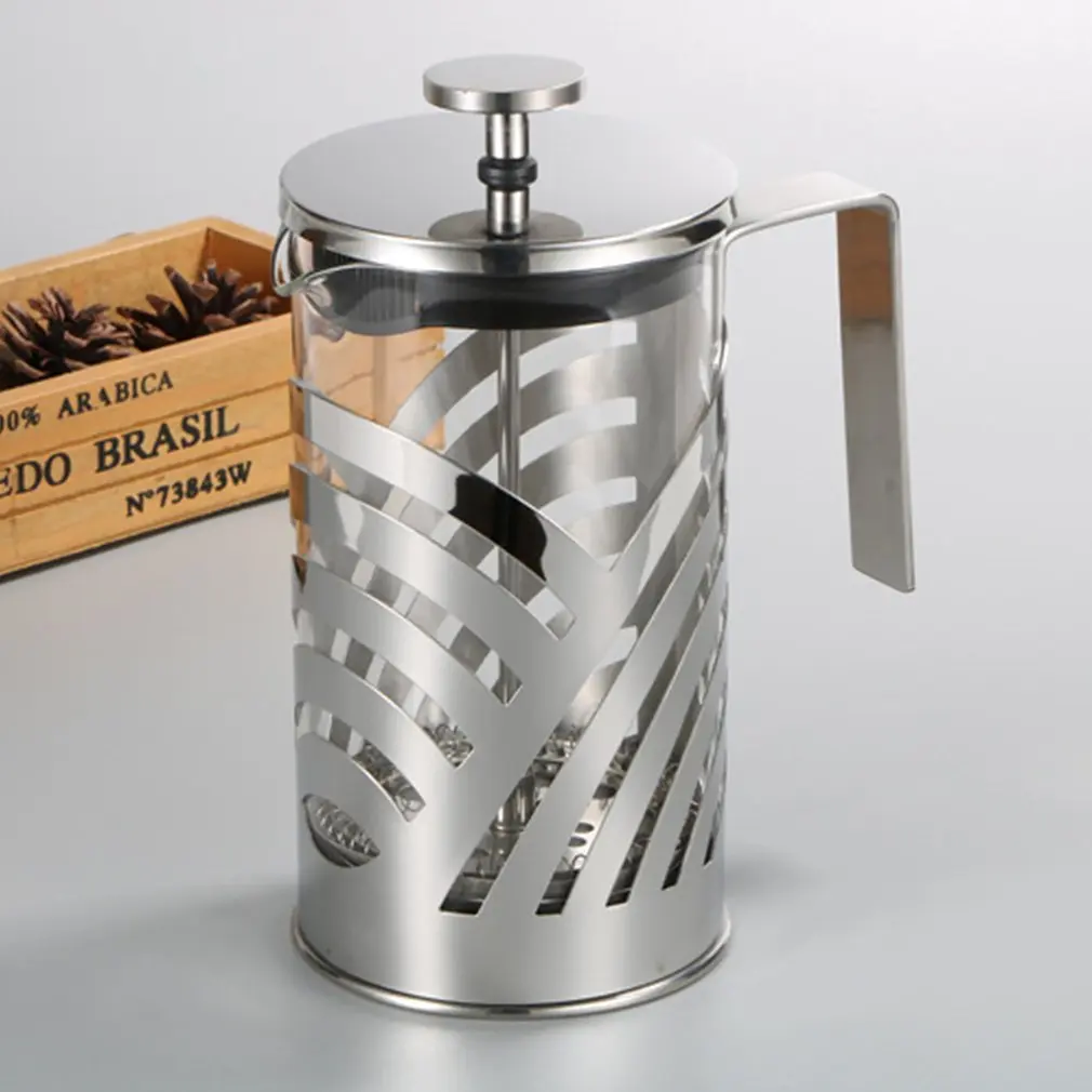Френч пресс для приготовления кофе из нержавеющей стали изолированный кофейный