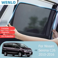 For Nissan SERENA C26 4th 2010-2016 Front Windshield Car Sunshade Side Window Blind Sun Shade Truck Magnet Visor Mesh Curtains