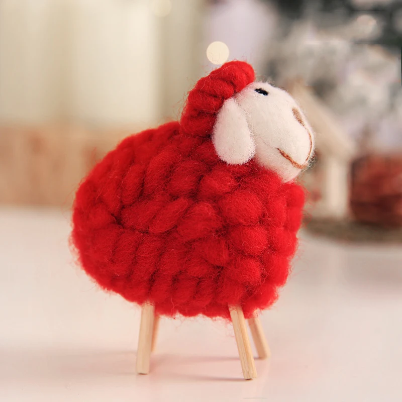 1 шт. Рождественское украшение для образцов милое мини из овечьей шерсти детское