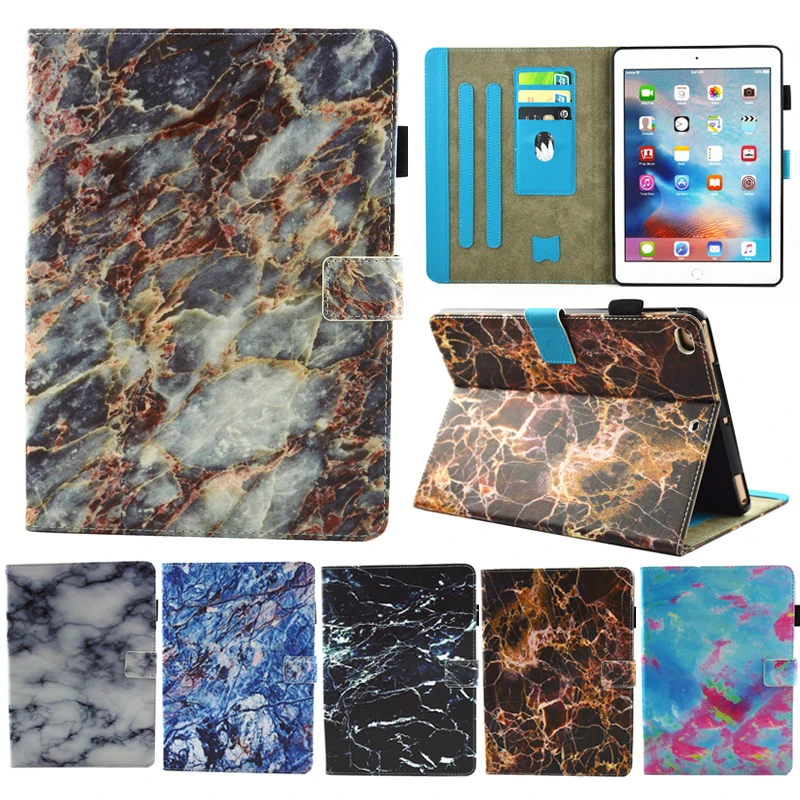 Чехол для iPad Pro 10 5 2017/iPad Air 2019 умный кожаный чехол с мраморным рисунком и слотом