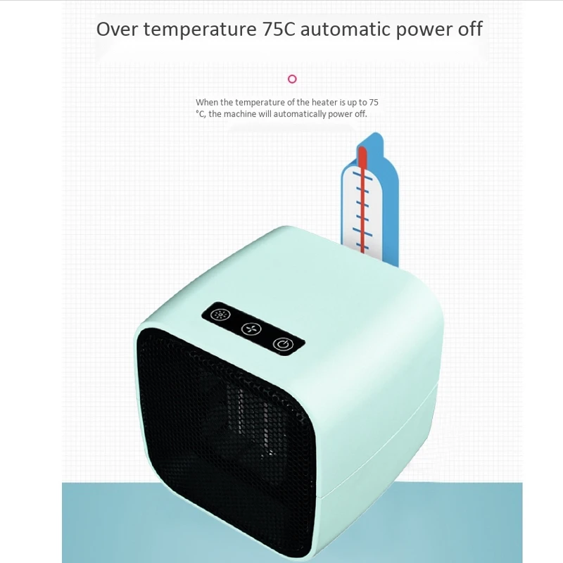 

Heater Portable Mini Heater for Home Smart Desktop Electronic Heater for Home Office (US Plug)