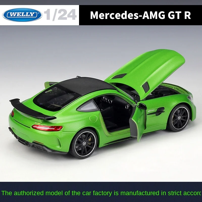 

WELLY 1:24 Mercedes-Benz AMG GT R Alloy Metal Diecast Cars Model Inital Toy Car Children Boy Toys collection toy tools gift