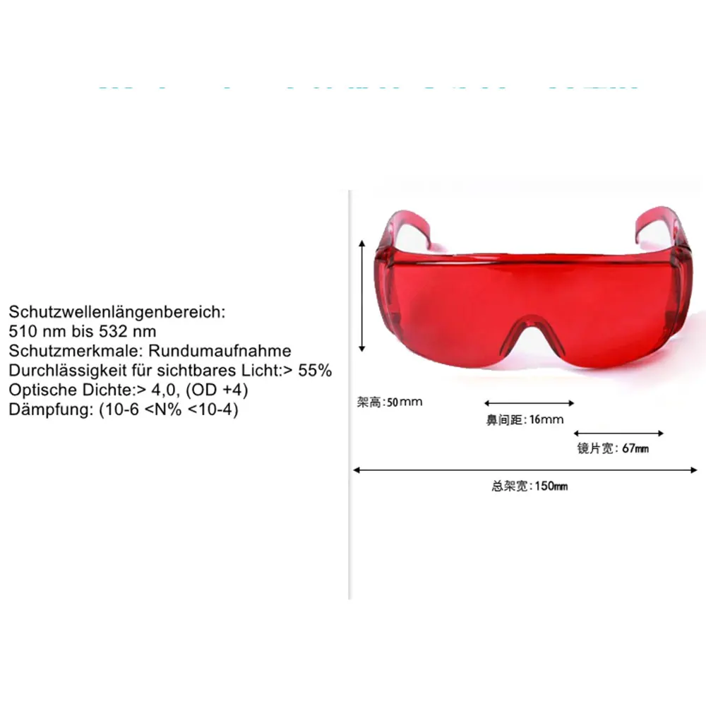 

2pcs Green Laser Protective Goggles for 515nm 520nm 532nm Laser Eye Protection Eyewear