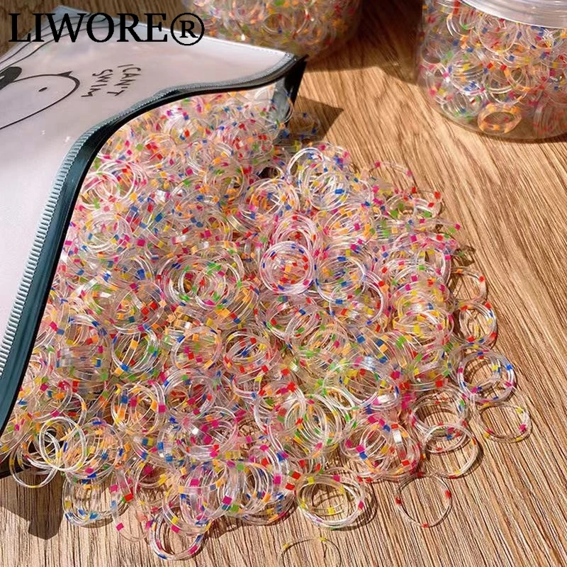 

Girls Disposable Rubber Band Tie Hair Does Not Hurt Hair Tie Hair Strap Cute Baby Color Rubber Band Jewelry