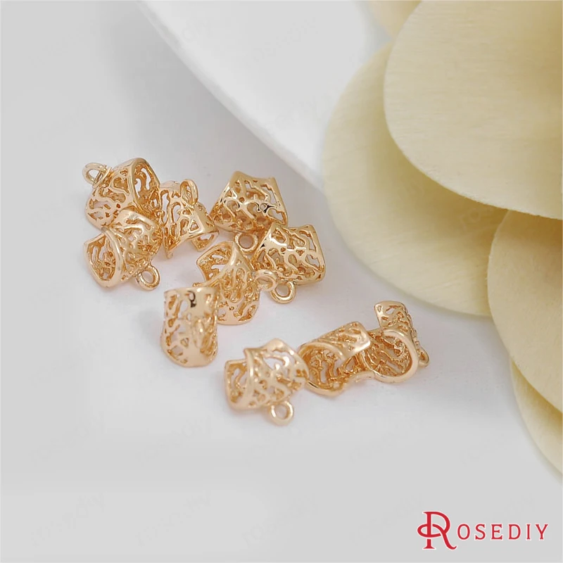 6 шт. латунные подвески для ожерелья 24 к цвета шампанского | Украшения и