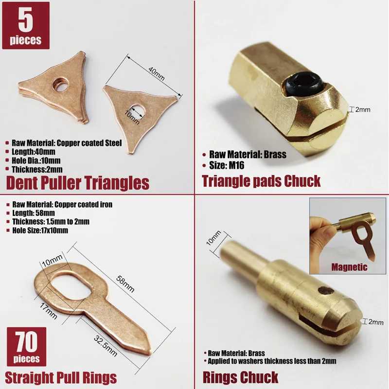 95pcs Car Body Repair Tool Dent Puller Kit | Инструменты