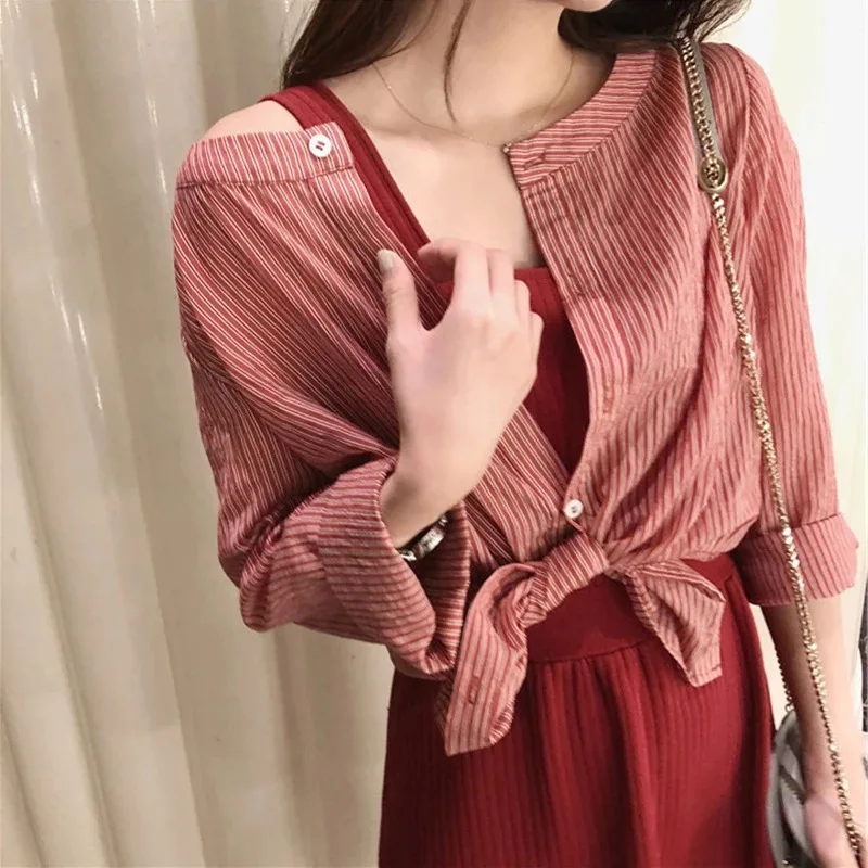 

Ladies Vacation Dress 2020 Beach Skirt Women Summer Clothes Seaside Vacation Dress Child 2piece Set Women