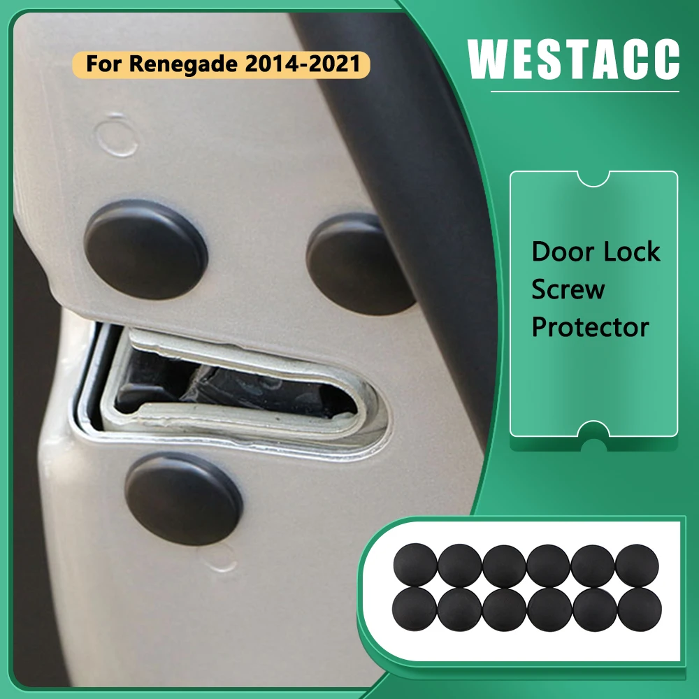

12 шт./компл. Автомобильный Дверной замок винтовая защита нержавеющие винты для Jeep Renegade 2014 - 2021 Универсальные винты крышка аксессуары