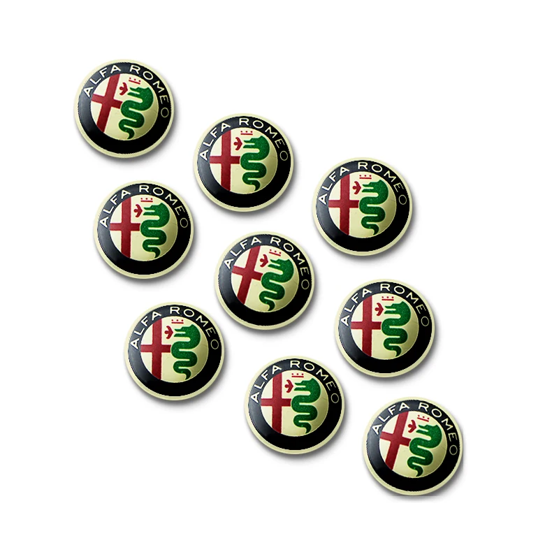 Маленькие наклейки с логотипом автомобиля 10 шт. для Alfa Alpha Romeo 159 147 156 Giulietta Mito