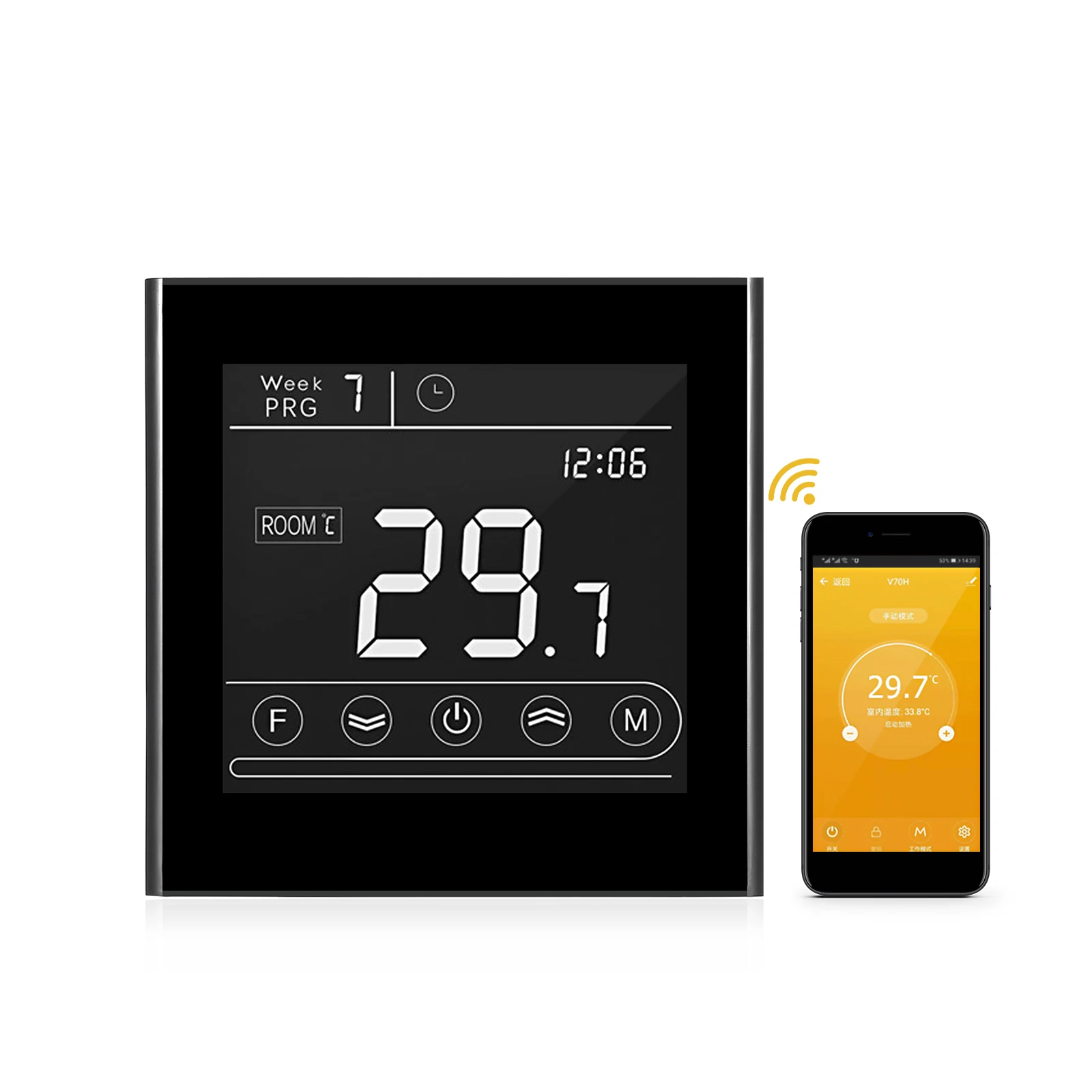 

Smart Wifi Thermostat Temperature Controller LED Display Touchscreen Backlight Remote Control Programmable Gas Boiler Thermostat