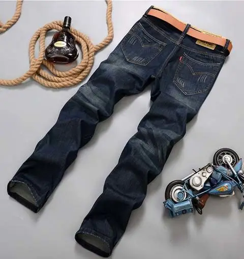 

Summer New Men Elasticity Jeans Fashion Loose Men's Denim Pants Business Casual Male Straight Trousers