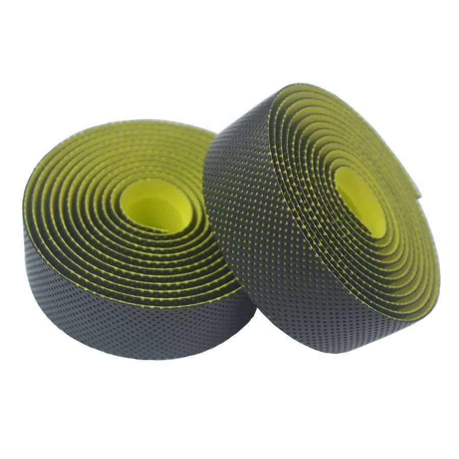 

Road handlebars with bicycle straps two-color mesh double-layer non-slip wrapping belts curved handles horns and horns