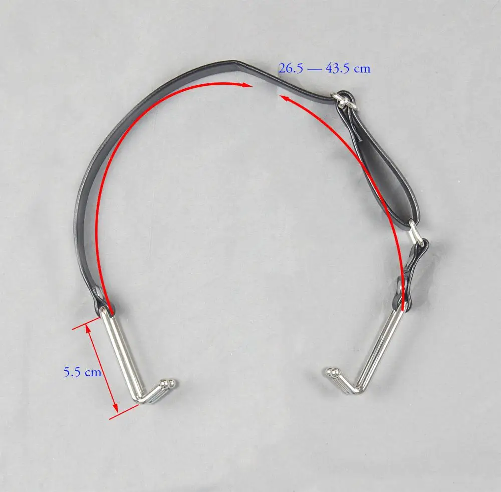Расширитель рта из нержавеющей стали с кожаным крючком металлический кляп
