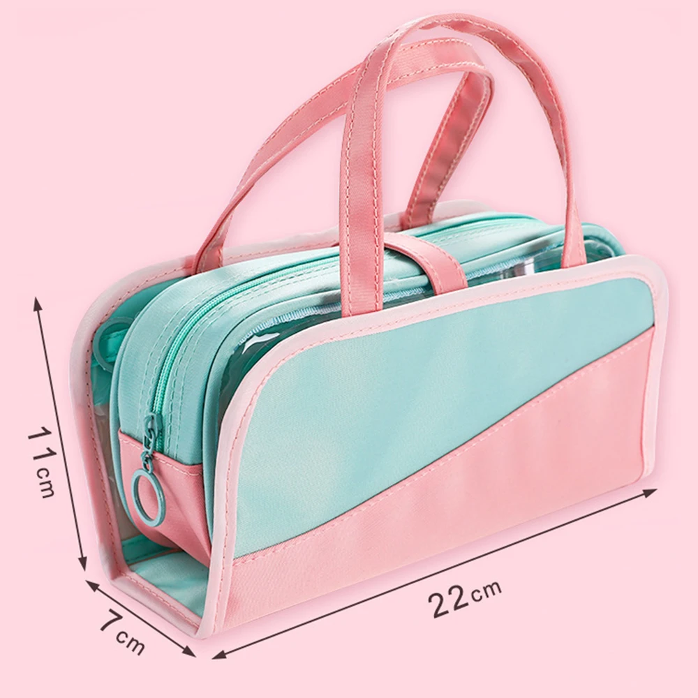 Большой Ёмкость молния карандаш сумка высокого качества Оксфорд Ткань Карандаш