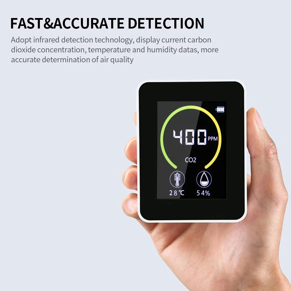 

Air Monitor CO2 Carbon Dioxide Detector Greenhouse Warehouse Air Quality Temperature Humidity Monitor Fast Measurement