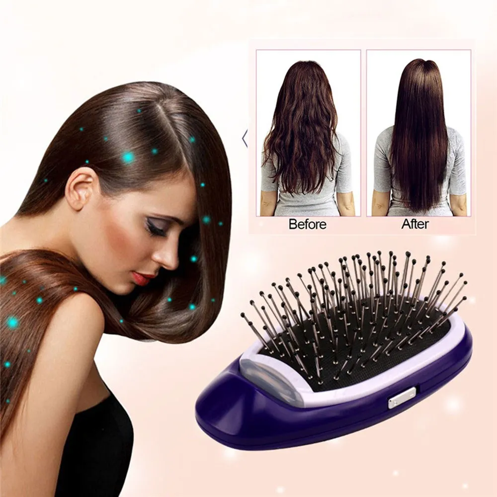 Портативная ионная электрическая расческа двойные отрицательные ионы щетка для