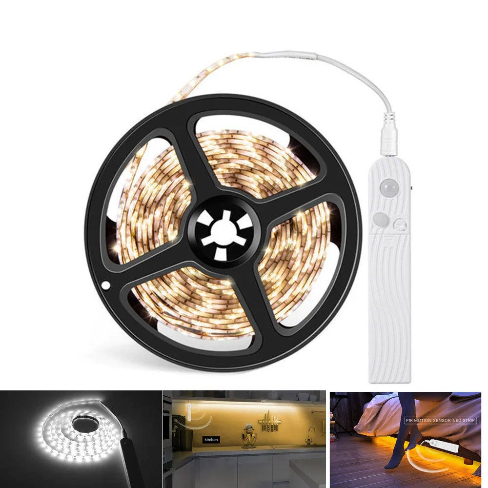 PIR беспроводной датчик движения светодиодный ночной Светильник для кровати