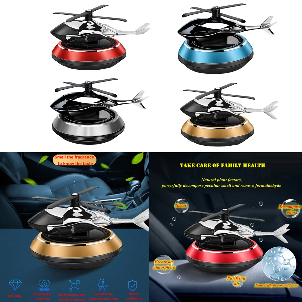 

Car Air Freshener, Aromatherapy Diffuser Solar Energy Rotating Air Purifier Odor for Car Home Office Interior Decoration