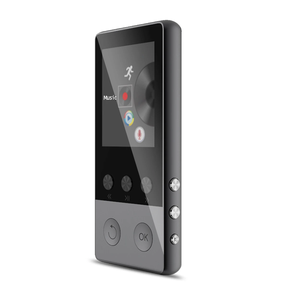 Черный До 128 ГБ bluetooth MP3-плеер наушники HiFi fm-радио Спорт MP 4 HiFi портативный музыкальный плеер Диктофон TF карта - Цвет: Черный
