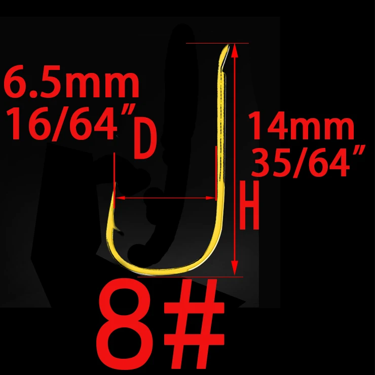 Barbed Hook Size 8 100 шт. Размер#1-8# из высокоуглеродистой стали круглые крючки для ловли рыбы, пресноводные рыболовные крючки с отверстием, крепкие рыболовные снасти для карпа - Цвет: Barbed Hook Size 8