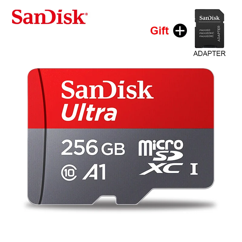 256 ГБ Карта памяти SanDisk Ultra 128 Гб 64 ГБ 32 ГБ 16 ГБ Micro sd карта MicroSDHC A1 SD/TF карта UHS-I класс 10 Флэш-карта - Емкость: 256 ГБ