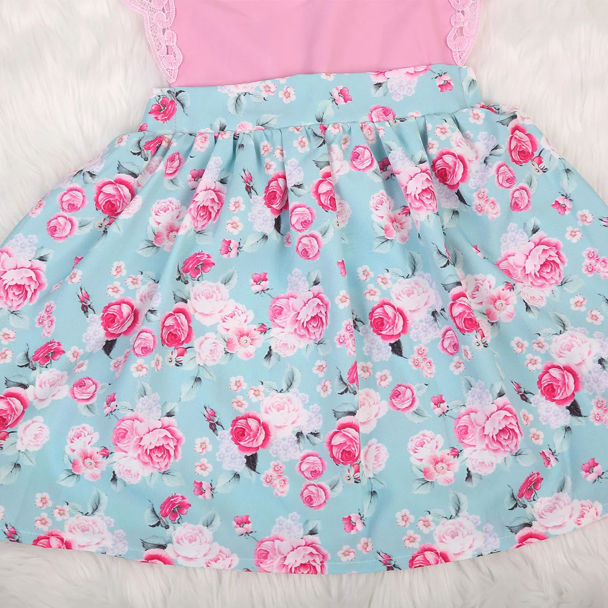 Pudcoco 2019 Family Baby Girls Kids Floral Princess Dress Lace Romper Summer Dresses Headband 2-7Y | Детская одежда и обувь