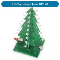 three dimensional 3d christmas tree led diy kit redgreenyellow led flash circuit kit electronic fun suite