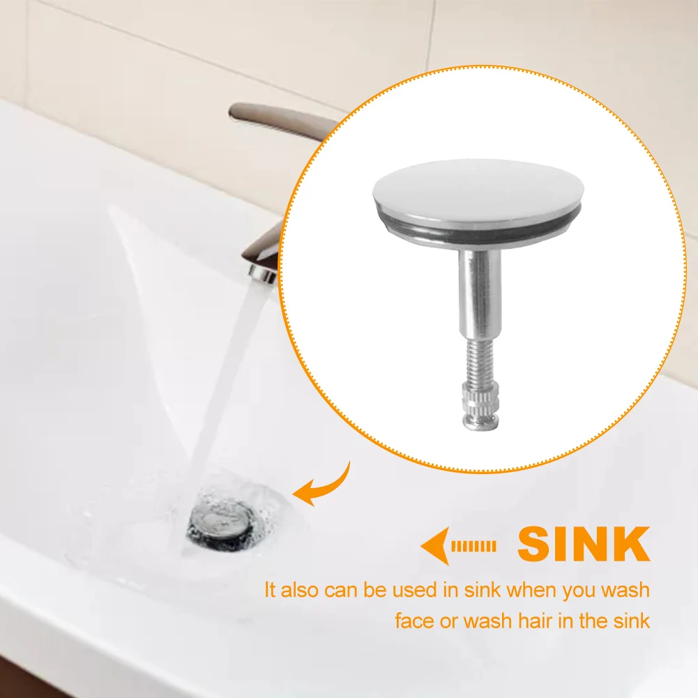 

Round Copper Bathroom Kitchen Flat Push Bathtub Chock Plug Basin Drain Stopper Universal 43mm 1.7inch Sink Accessories