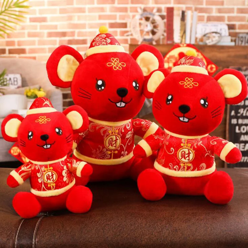 2020 год мышь Танг костюм плюшевая игрушка мягкие животные талисман игрушки