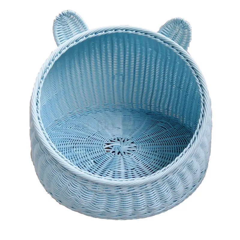 

Rattan woven thick cat's nest washable dog's nest cat's house cat's bed dog's Kennel all year round