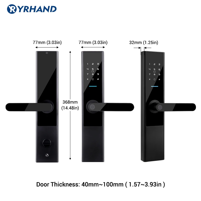 Дверной замок с биометрическим сканером отпечатков пальцев и поддержкой Wi