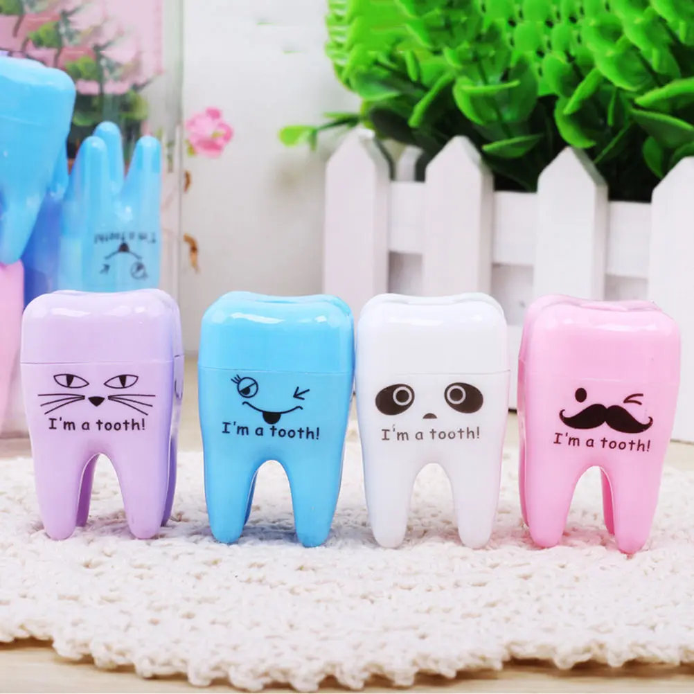 

1PC Cute Kawaii Lovely Plastic Teeth Pencil Sharpener Creative Stationery Students Kids Gifts For Children School Supply