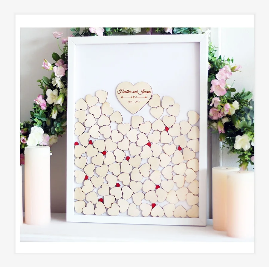 Романтичная Свадебная книга для гостей белая тема Гостевая Sigature Индивидуальная