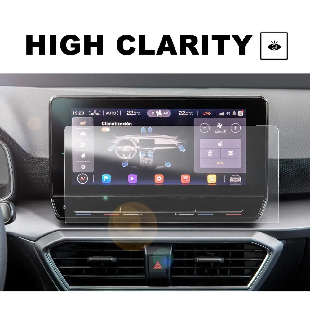 lfotpp pet screen protector for leon mk4 navi system 10 inch 2020 car multimedia radio display auto interior accessories free global shipping