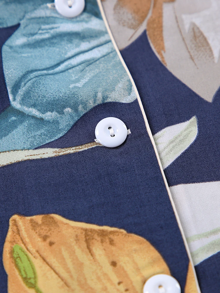 

Robes Womens Autumn Print Ice Silk Robe Women's Sleepwear Turn Down Collar Bathrobe For Women Home Dresses Pijama Nightdress