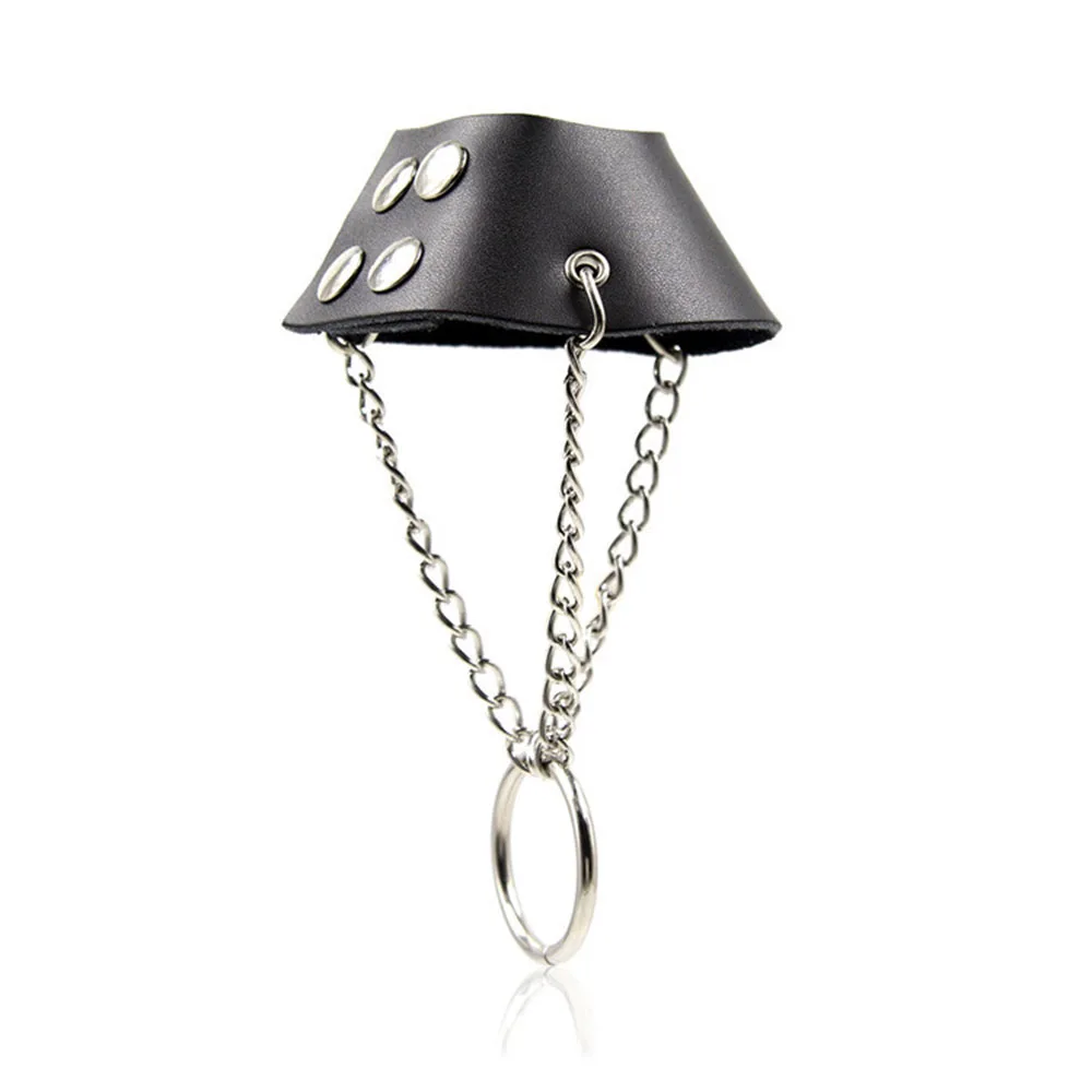 Мужские Кожаные Кольца для пениса Manyjoy кожаный пенис и мяч Растяжитель бандаж