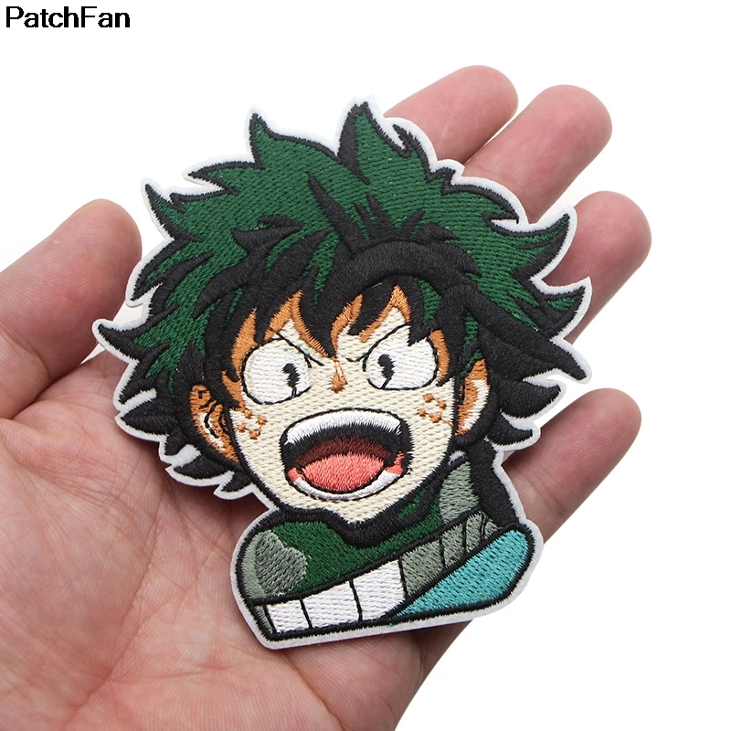Patchfan My hero Academy, Мультяшные железные нашивки, одежда с вышивкой, лоскутные аксессуары, значки на заказ, A2336