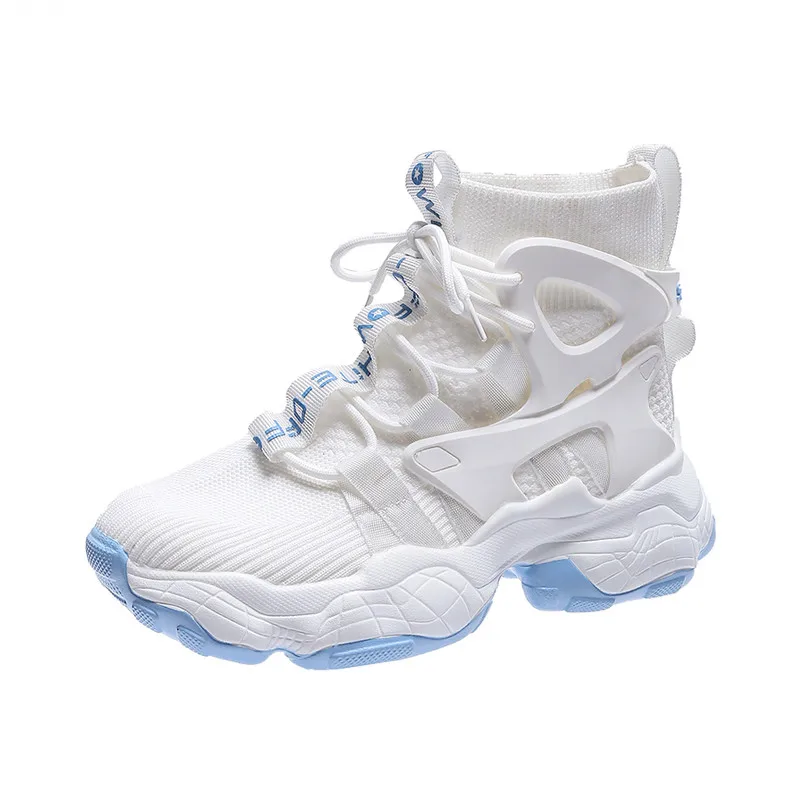 

Female Sneakers 2020 Autumn Breathable Mesh Wedge Trainers High Top White Casual Chunky Shoes Women Zapatos De Mujer
