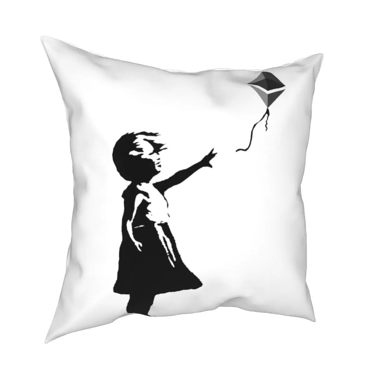 

Ethereum Balloon Girl Banksy Loves Bitcoin Pillow Covers Home Cryptocurrency Blockchain Cushion Case Creative Pillow Cover 40*40