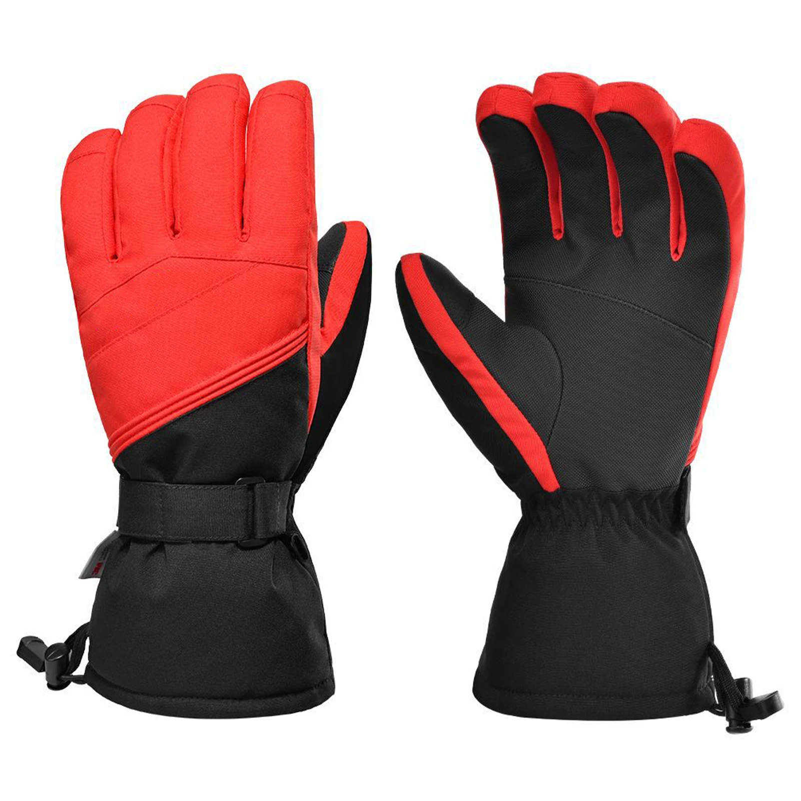 

2 шт. спортивные мужские и женские портативные сохраняющие тепло мотоциклетные водонепроницаемые ветрозащитные зимние лыжные перчатки удо...