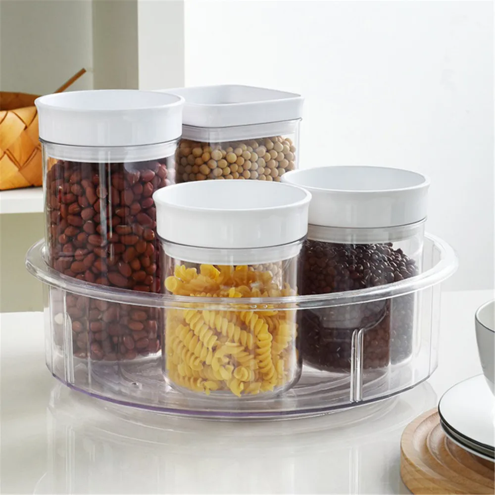 

Durable Kitchen Storage Rack 360 Storage Holder Seasoning Bottle Kitchen Storage Rack Round Turntable Racks Bottle Storage Racks